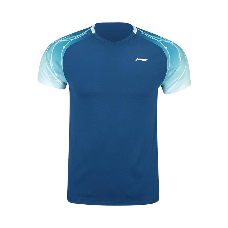Li Ning Table Tennis Collection Table Tennis Clothing Sets Unisex Sea Soul Blue AATW009-2
