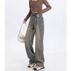 Damen Distressed High Waist Wide-Leg Jeans - Trendig, Vielseitig, Schlankmachend und Locker geschnitten.