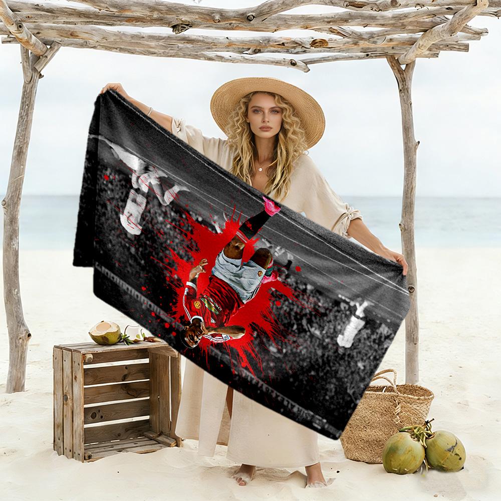 Manchester Player Beach Towel Quick-Dry Soft Microfiber Comfortable Lightweight