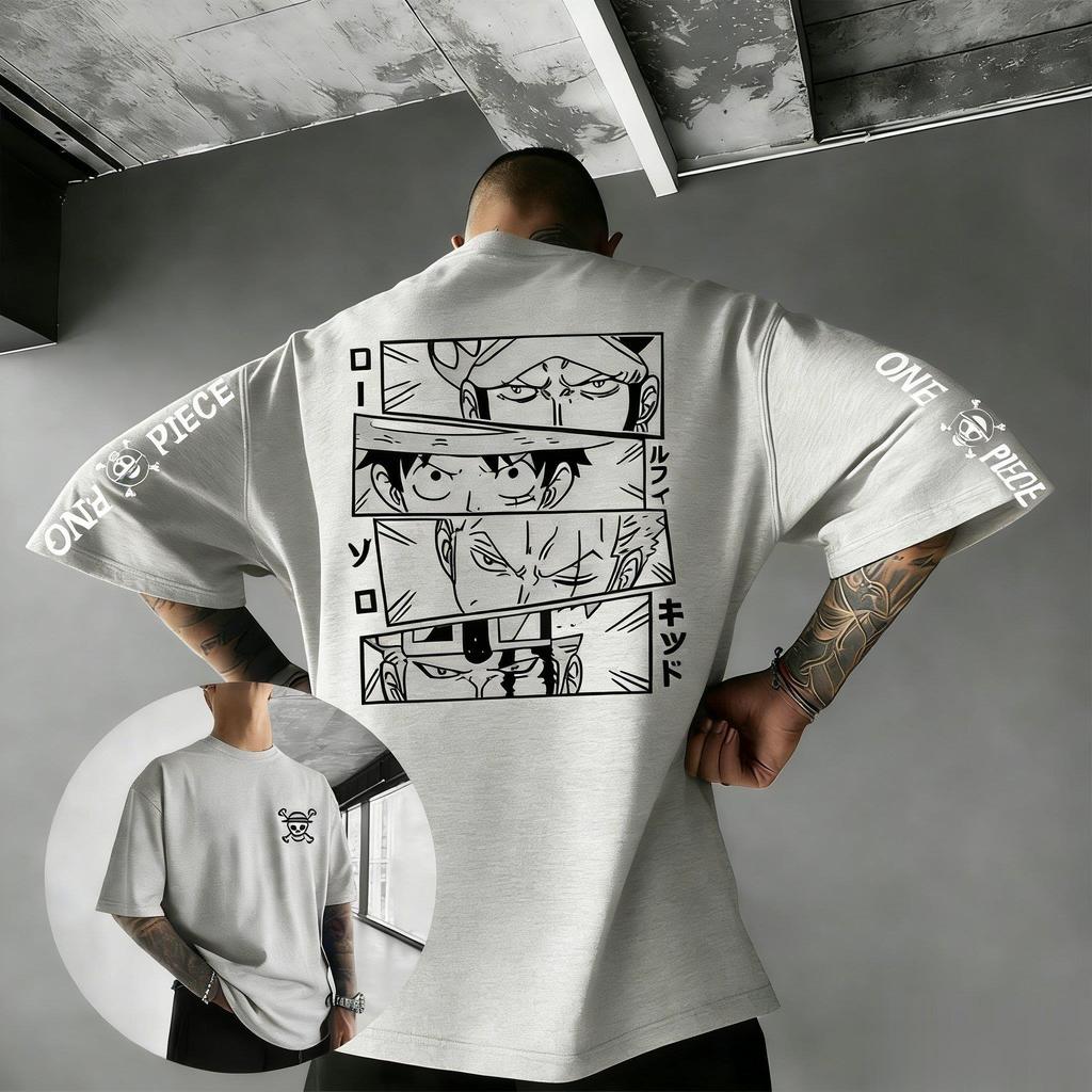 T-shirt Uomo Donna 2026 Estate Manica Corta Top Stampa Grafica Zoro Harajuku Streetwear Casual Fumetto T-shirt