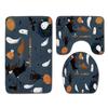 Halloween Shower Curtain Floor Mat Combination Four-Piece Set Kitchen Absorbent Non-Slip Carpet Bedroom Door Mat