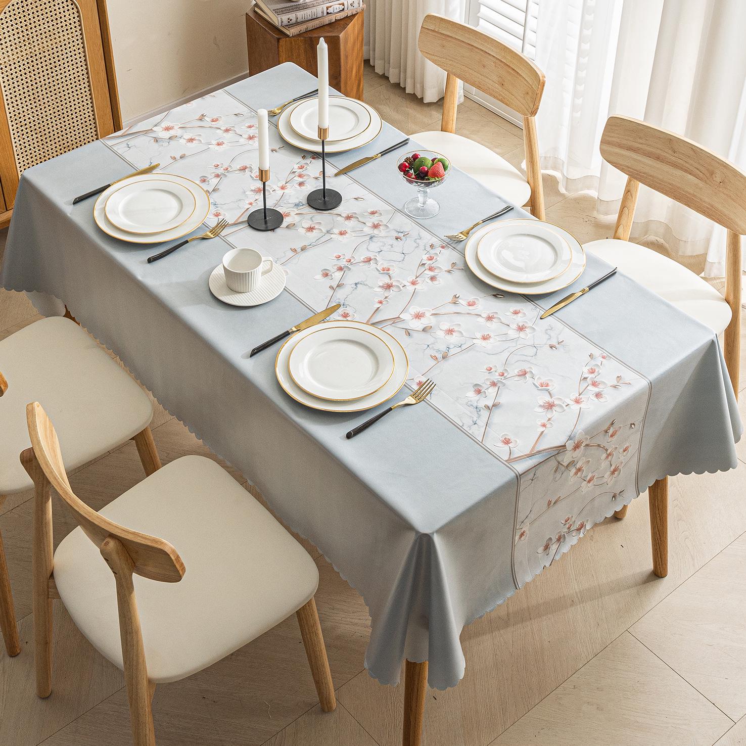 

Водонепроницаемая скатерть для кофе из ПВХ в этническом стиле - прямоугольный китайский дизайн 120*160cm (Scratch Resistant)