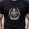 Koszula Uniwersytetu Miskatonic, Kosmiczny Horror Cthulhu Koszulka, Lovecraftowski Gotycki Graficzny T-shirt, Arkham Literature Prezent dla Mężczyzn