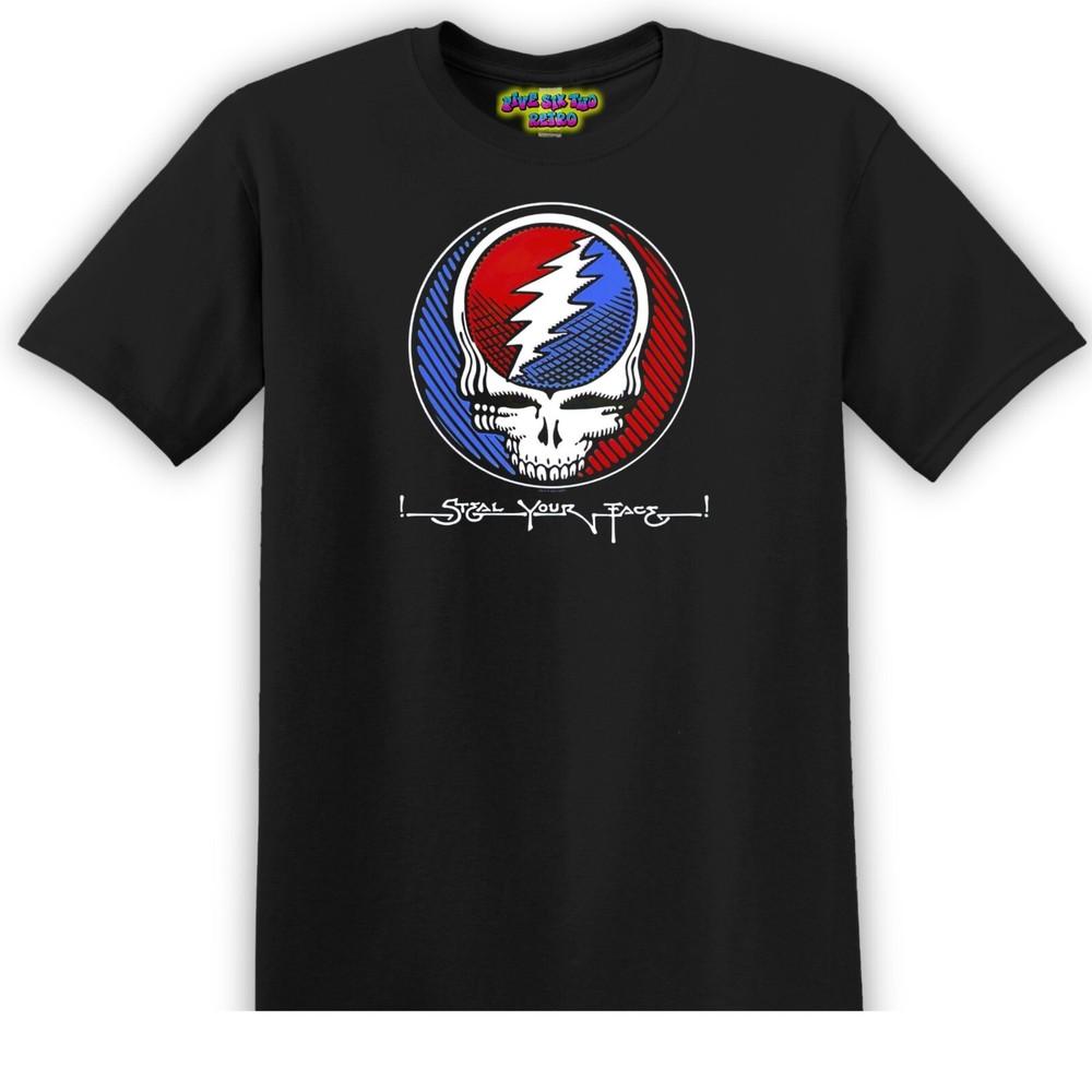 

The Grateful Dead Steal Your Face Classic Rock Band TShirt Black S3XL Unisex T-Shirt XXXXL