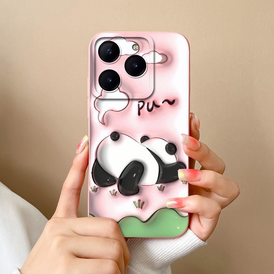 Case For Realme C61 C63 Cute Girl Phone Covers For Realme C 61 Camera Protection Liquid Silicone Anti Drop Soft Back Cover Capa