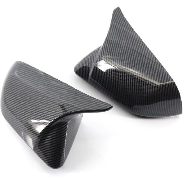 GSRECY Side Door Rear View Mirror Cover Cap Rearview Mirrors Trim Exterior Accessories Compatible with Ford Mustang 2015-2022, Without Turn Signal