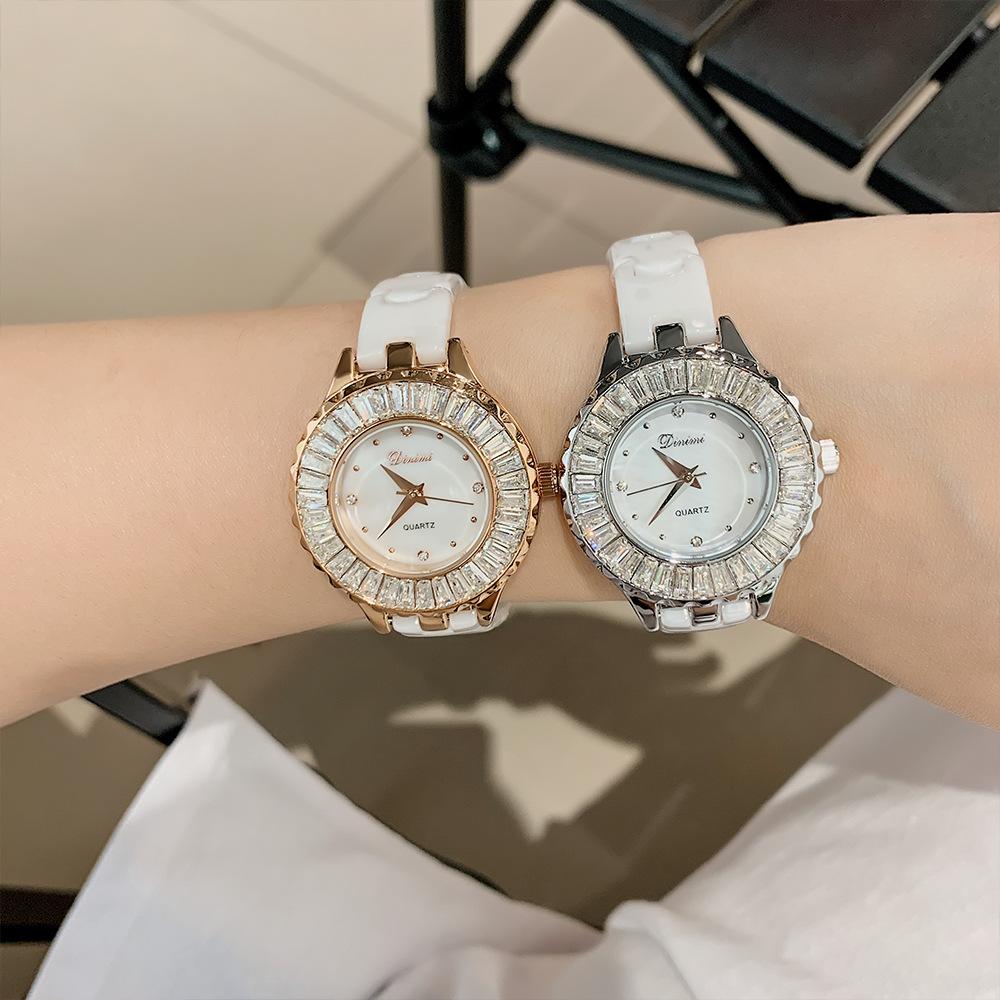 Light Luxury Women's Watch, Fashionable and Exquisite Waterproof Watch, Ceramic Women's Watch Strap, Quartz Women's Wrist Watch
