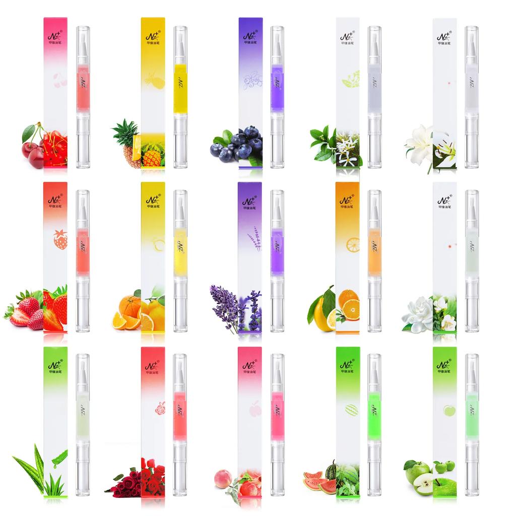 Nail Cuticle Oil Pen Fruit Flavor Cuticle Revitalizer Treatment Manicure Soften Pen Nail Care Kit Manicure Art Nourishment Oil