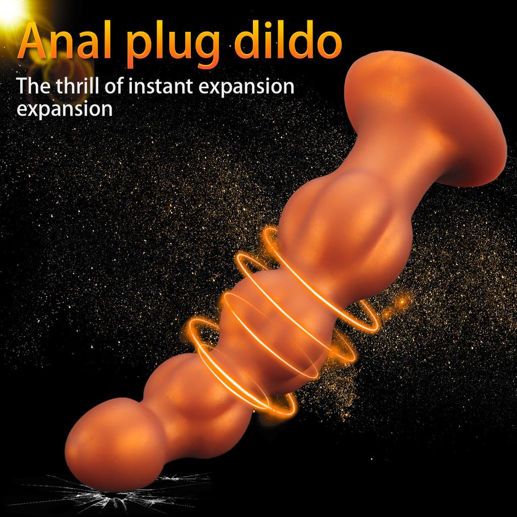 Liquid Silicone Huge Dildo Masturbator Pull Beads Anal Plug Sex Toy Fisting Realistic Penis Big Dick Strap On Cock