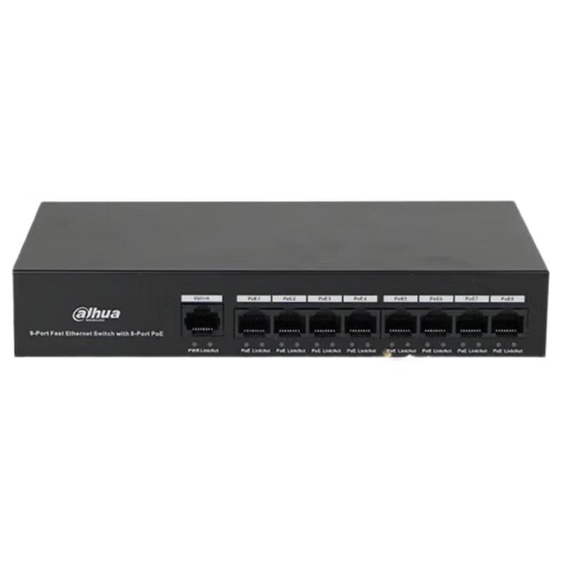 

Dahua 9-Port Unmanaged Layer 2 100Mbps PoE Switch CN plug (adapter included)