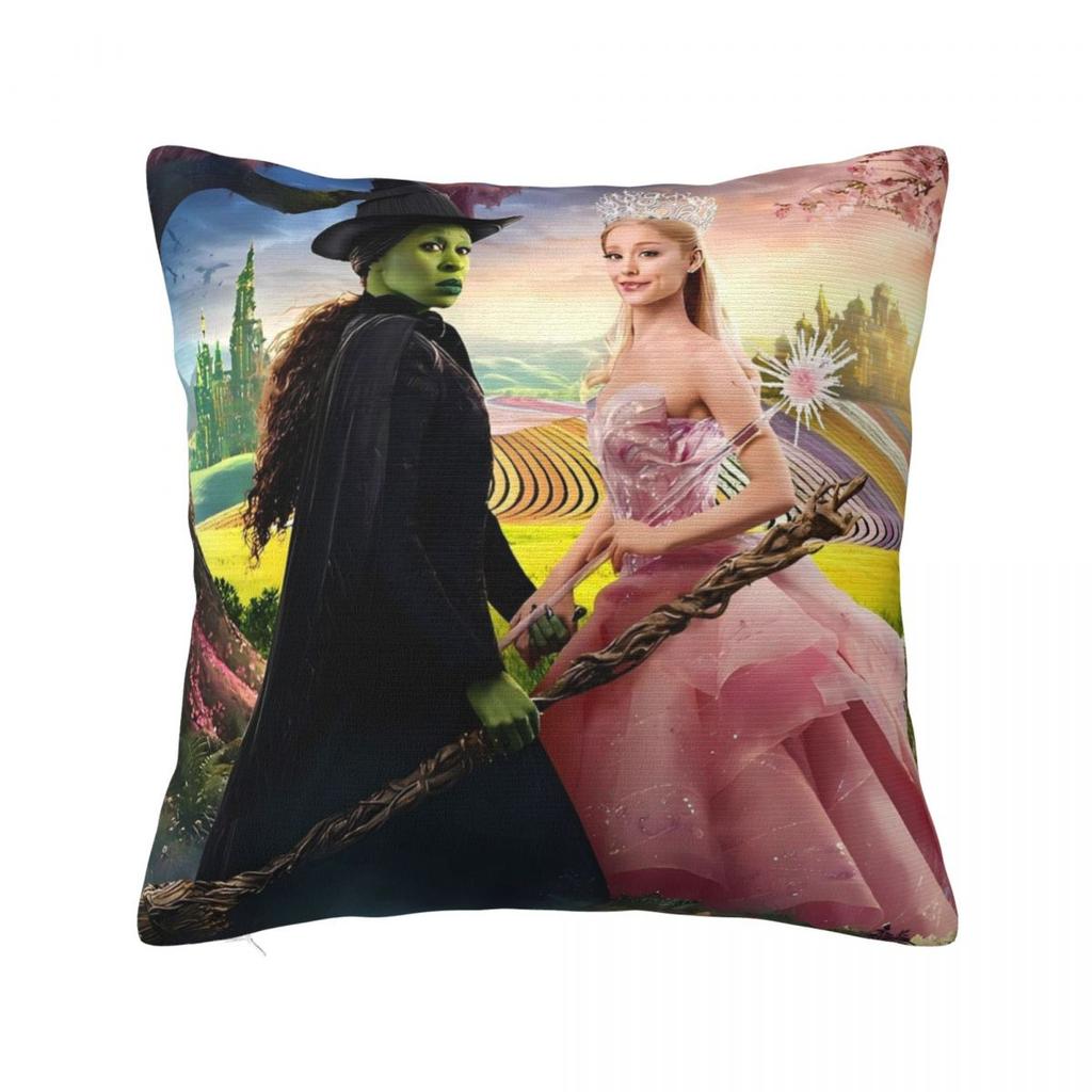 2025 New Wicked Elphaba & Glinda Tonal Pillow Cover Retro Trendy Pillow Case For Sofa Home Decoration Cushion Pillowcases