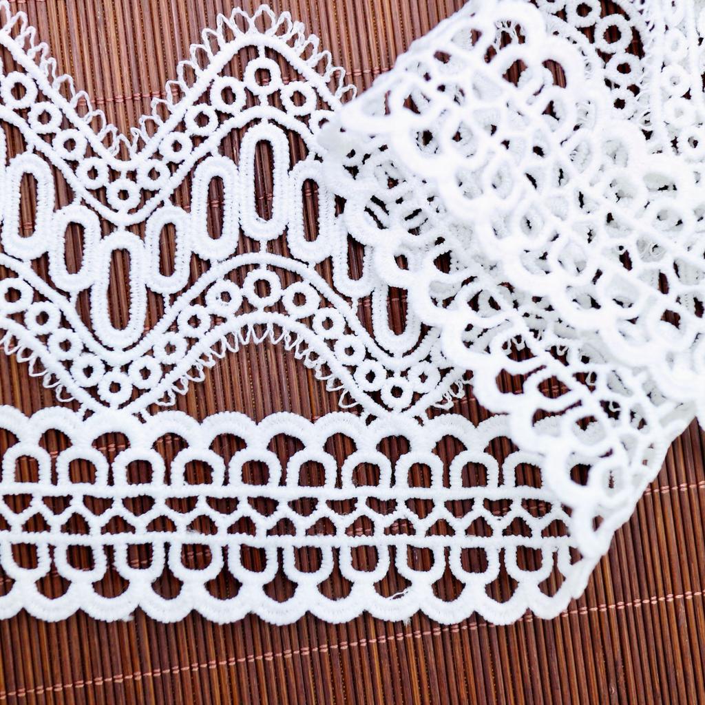 Unilateral Water-Soluble Barcode Lace, Milk Silk Embroidery Diy Accessories Children'S Dress Lace