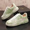 2025 Sommer neue Pailletten Freizeitschuhe Herren dicke Sohlen erhöhen Plateau Schuhe Herren Persönlichkeit Board Schuhe a49