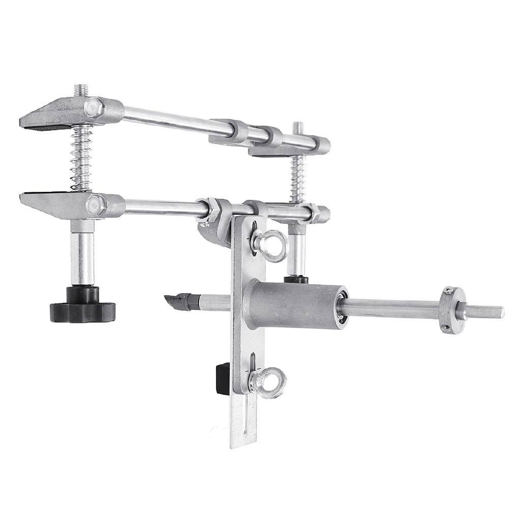 Gray Mortice Lock Jig Set Mortiser Locksmith Woodworking Wood Door Fitting Slot Drill Carbide with Wrench Maintenance Hand