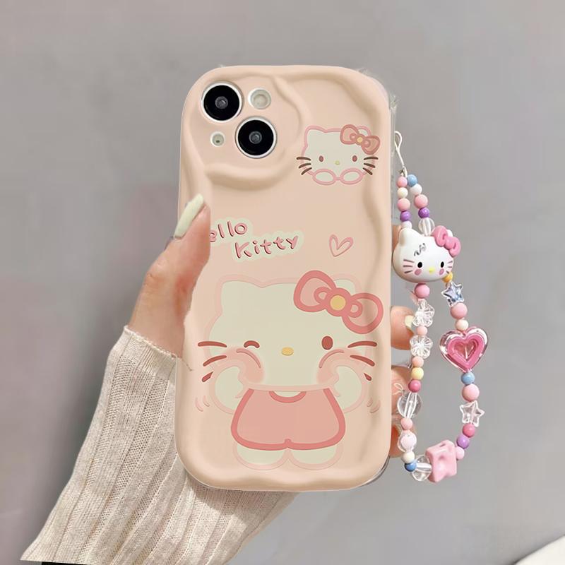 Cute Hello Kitty Chain Bracelet Casing For Huawei Honor 600 400 Lite Pro X9B X8C X8B X8A X9D X7D X7B X7A X6B X6C 90 Lite 5G Case