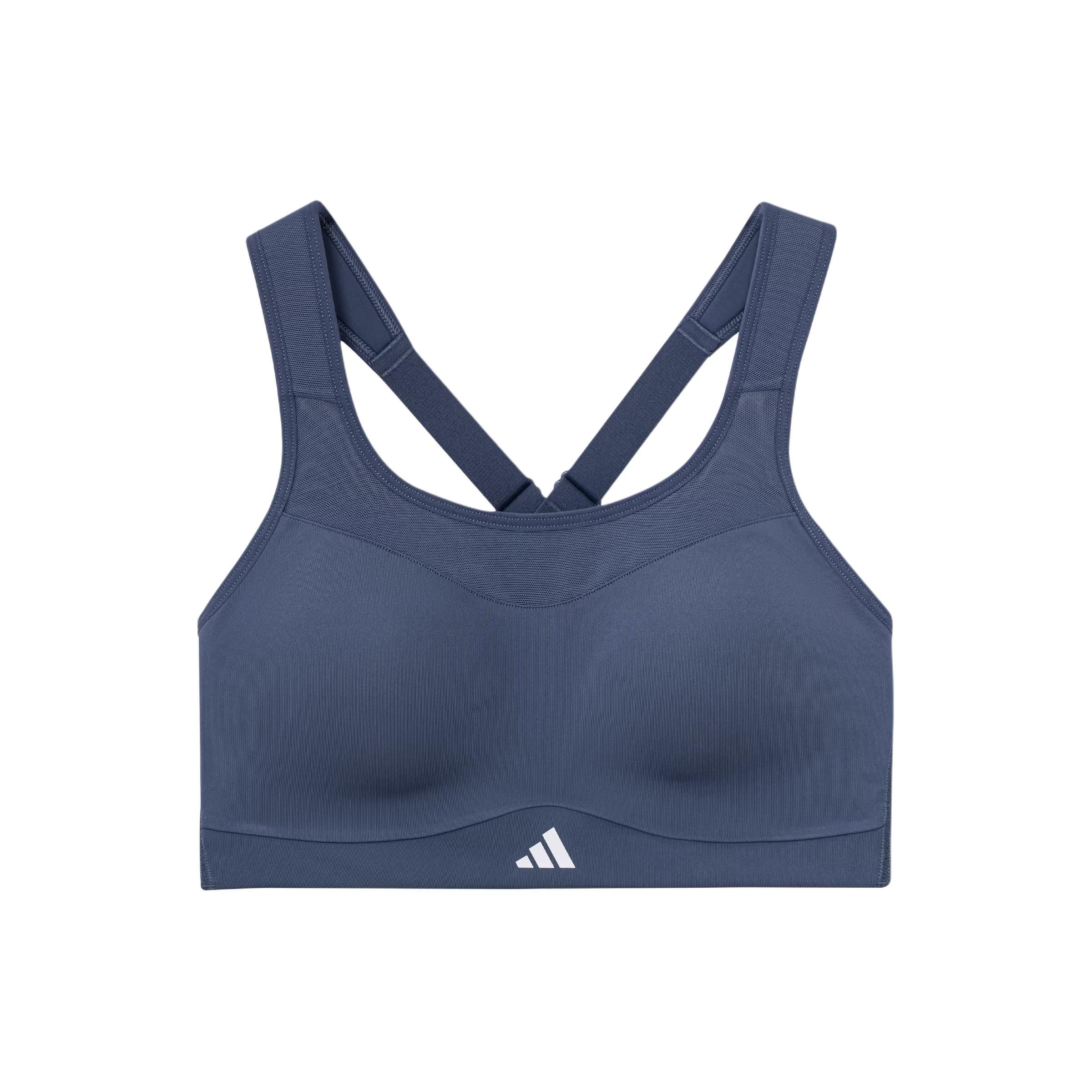 Adidas TLRD Impact High-Support Bra Three-Stripe Color Block High-Intensity Fitness Sports Bra Women underwear Gray Blue IX4944 A/XSAB