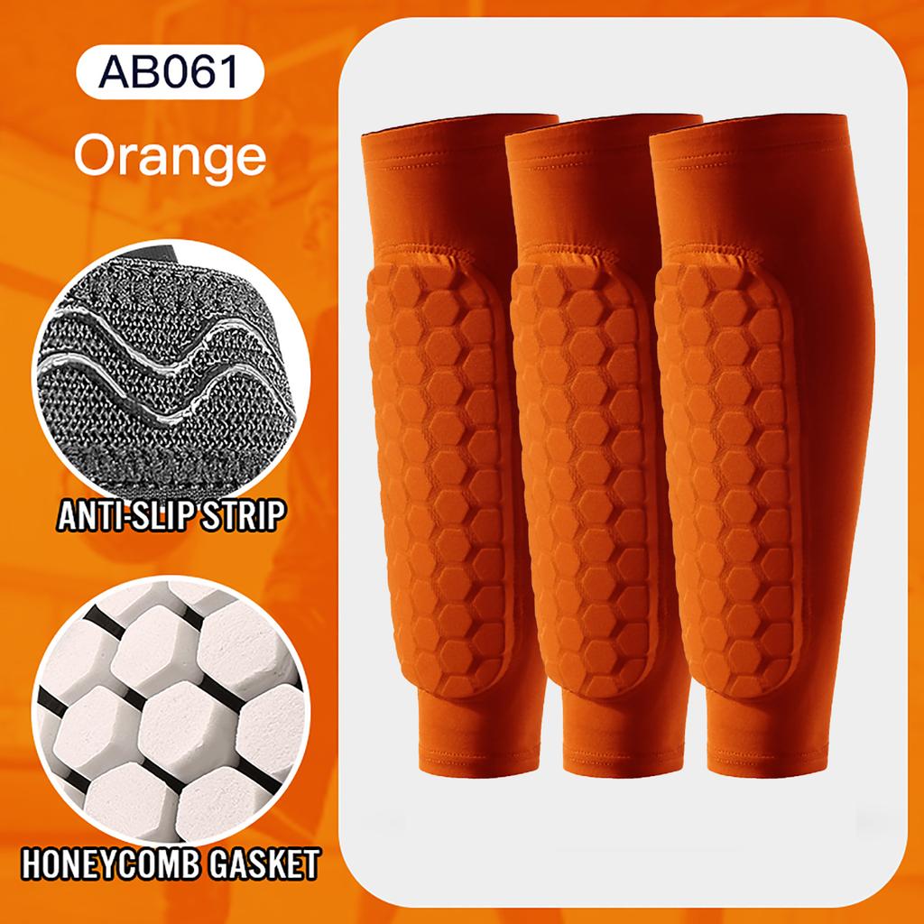 1/3 Pcs Leg Sleeves Shin Guards Shockproof Honeycomb Nylon Support Sock Shin Protector Soccer Gear Soccer Shields Sports Legging