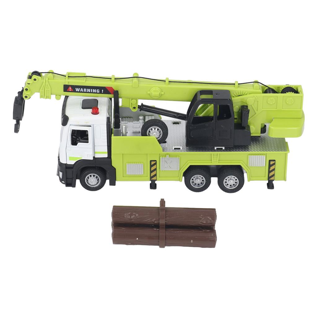 Crane Toy Truck for Boys Girls Extendable Arm Sound Light Openable Door Alloy Metal Construction
