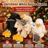 White Goose Coral Fleece Hooded Pajama Robe - Thick, Warm Homewear for Couples (Autumn/Winter)