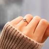 European & American Style S925 Sterling Silver Rectangular Ring with 3-6 Diamond Options