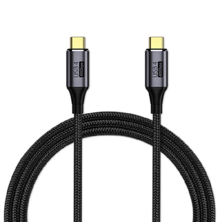 Type C Male to Type C Male Cable Nylon Braid 40Gbps 8K@60Hz PD100W Fast Charge 1