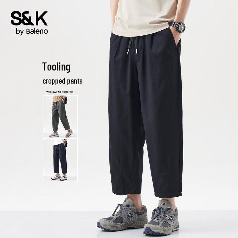 Baleno S&K Men s Straight-Leg Cropped Cotton Pants L