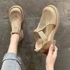 2026 Closed Toe Sandals Black Shoes for Women Summer Breathable Beige Medium Fashion New Flat Comfort Girls Outside Buckle