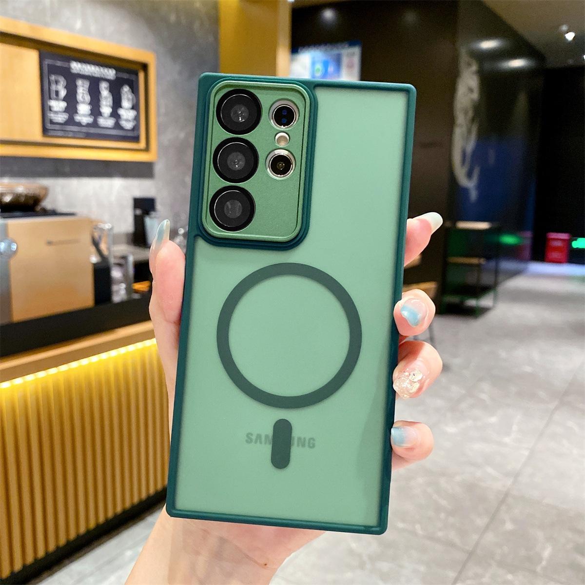 

Suitable for Samsung S23Ultra Phone Case, S22 Skin-like Matte Magnetic Suction, S23plus Full-coverage Fine-hole Protective Case Samsung S22Ultra