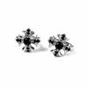 Iris Cross Inlaid Zircon Stud Earrings Unisex Light Luxury Fashion Jewelry