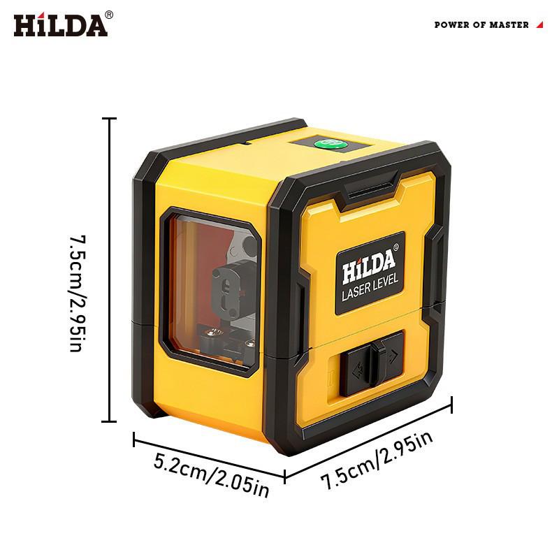 Compact Mini Laser Level with Automatic Leveling and Thin Green Light - 2 Line Projector