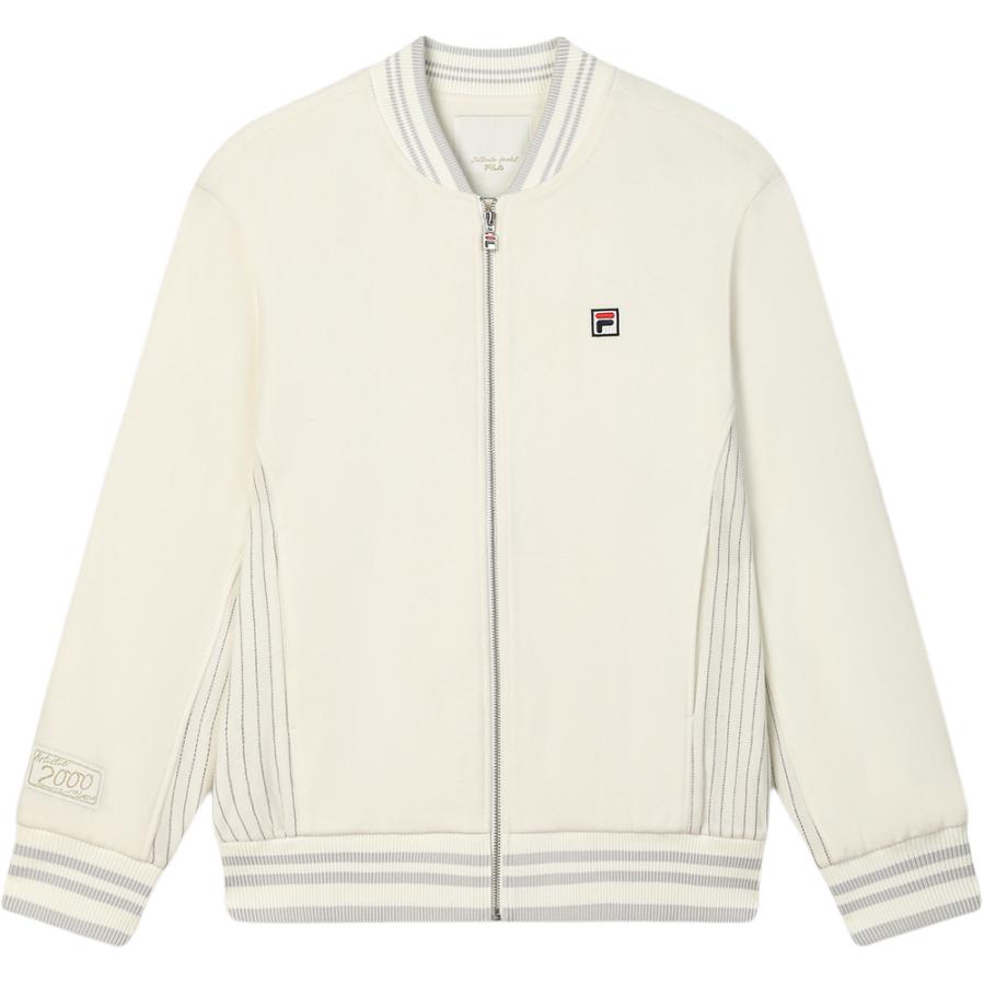 FILA Original Logo Vintage Loose Warm Comfortable Jacket Unisex Jacket Ceramic-White F11U519701F-IV