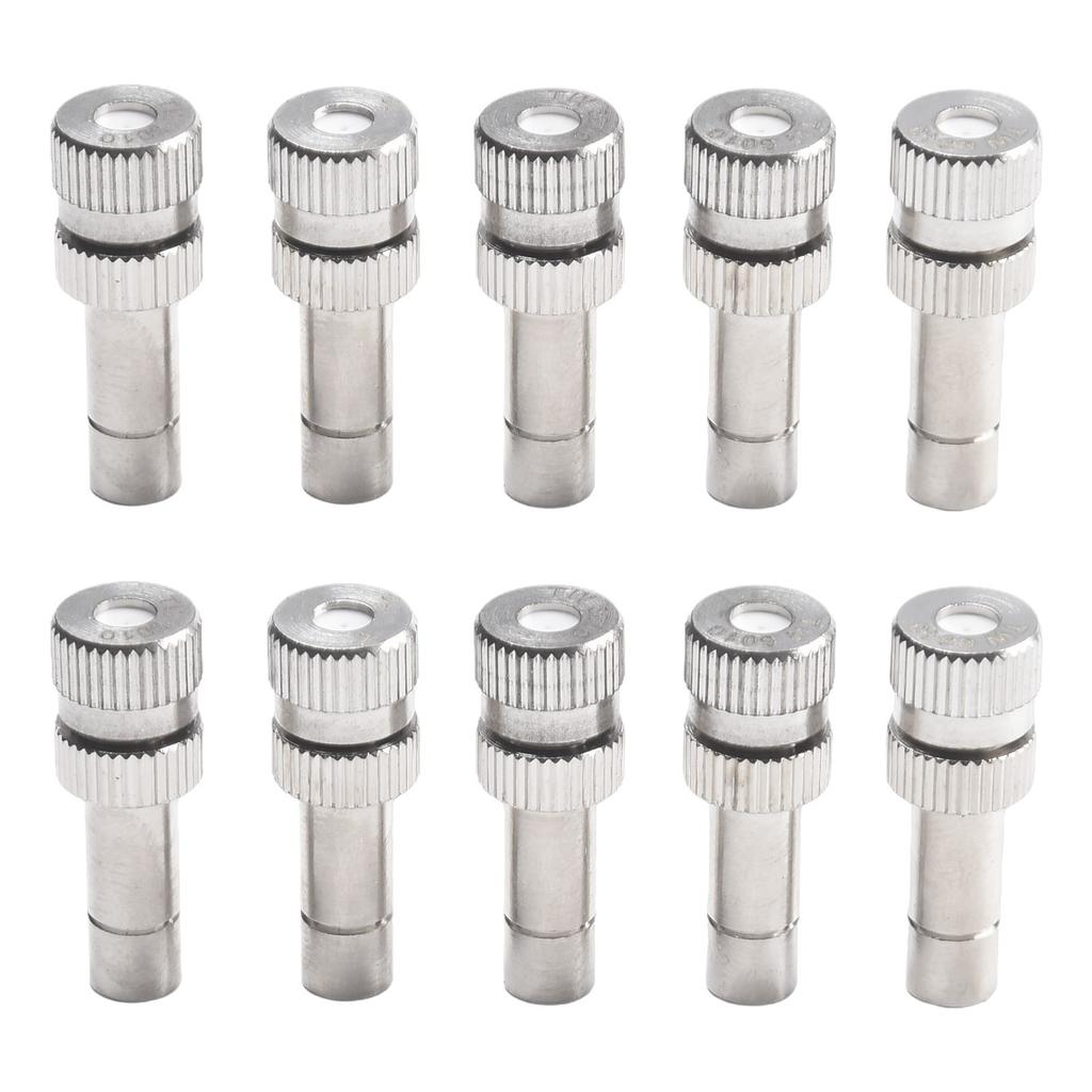10Pcs 6mm Misting Nozzle Fast Connect Mist Fog Sprayer Spray Nozzles Gardening