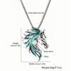 Creative Alloy Hiphop Rock Couple Chain Glow In The Dark Animal Luminous Horse Pendant Trendy Jewelry Glowing Necklace Disco