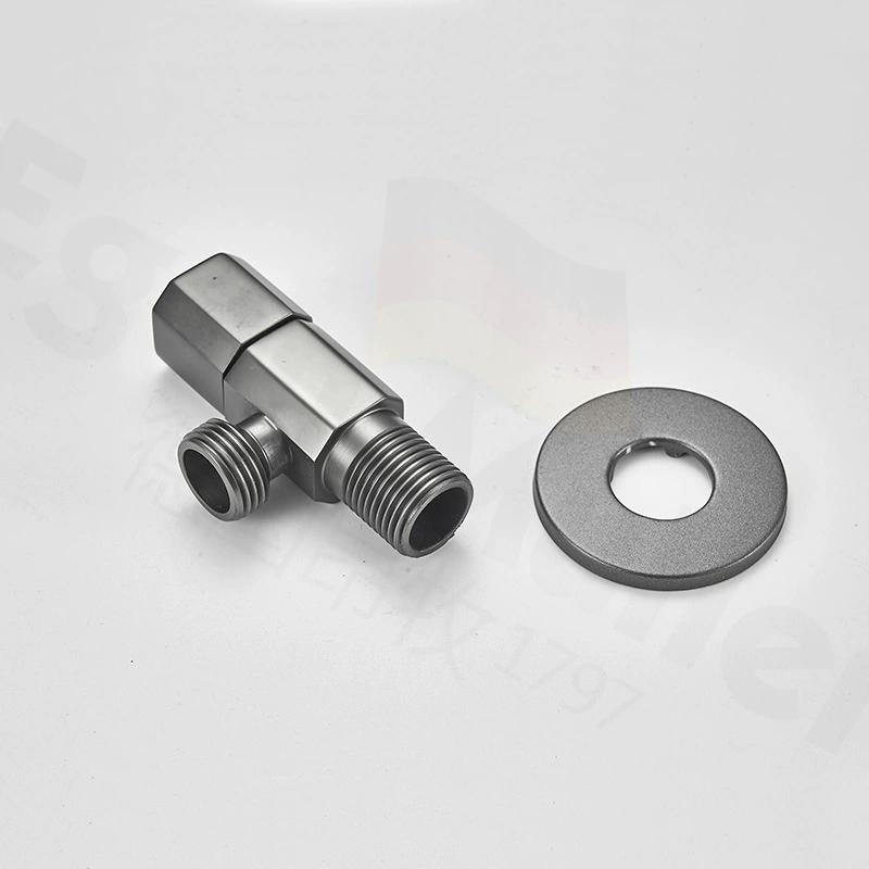 Gray Brass Angle Valve Water Control Valve Gold Corner Valve Brass Bathroom Tap Water Valve 1/2*1/2 Brass Black Angle valves