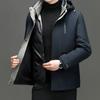 Winter New One-piece Three-wear Down Jacket Men's Casual Goose Down Jacket Hooded Liner Removable Warm Top