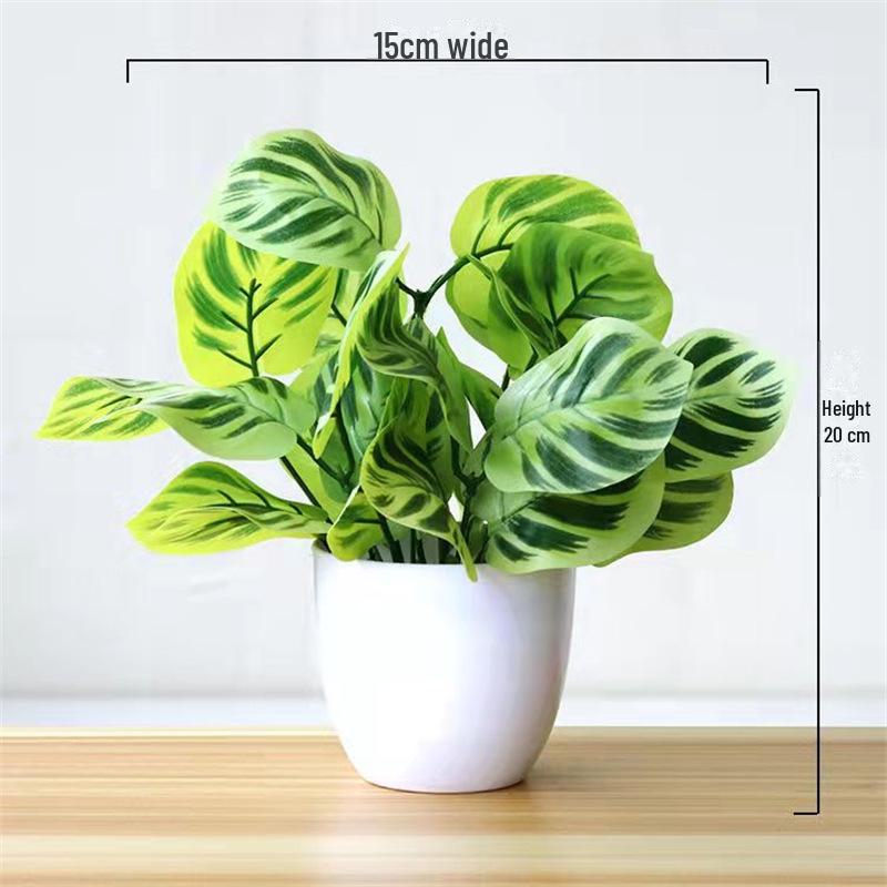 Decorative Small Artificial Potted Flowers Set for Home and Living Room Decor