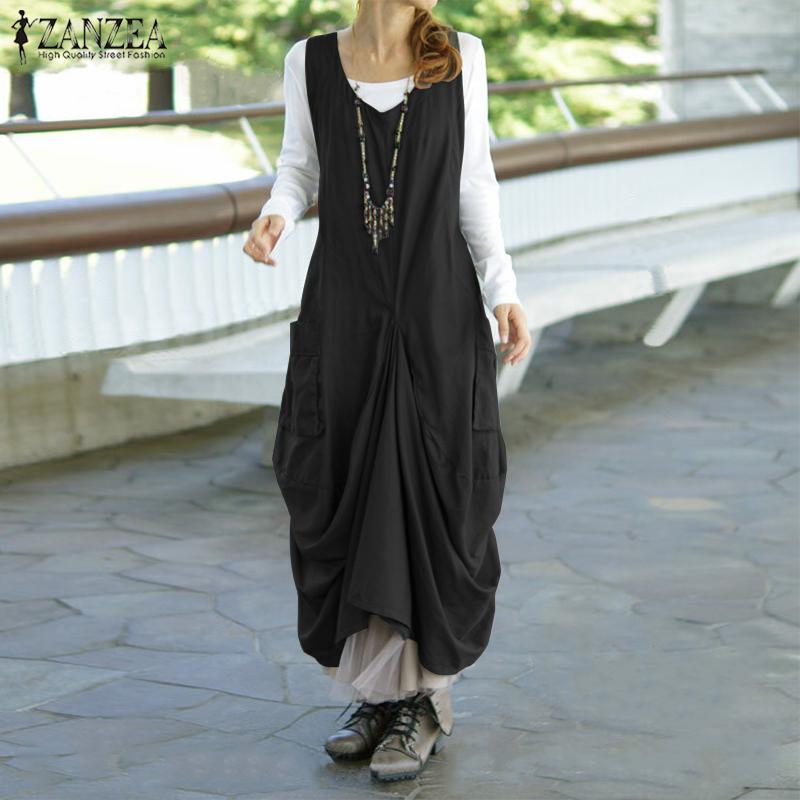 loose dungaree dress