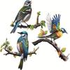 Colorful Iron Bird and Branch Wall Decor for Bedroom, Living Room, or Garden