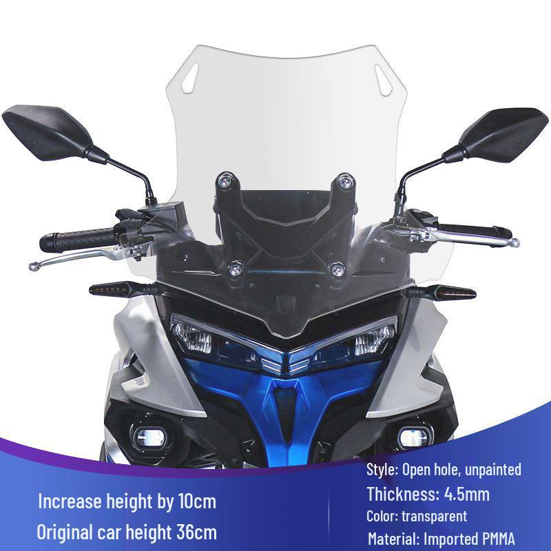 

Wuji DS525X Motorcycle Windshield - Enhanced Front Deflector