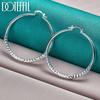 50mm Circled Earrings Gift Silver Color Fashion Jewelry