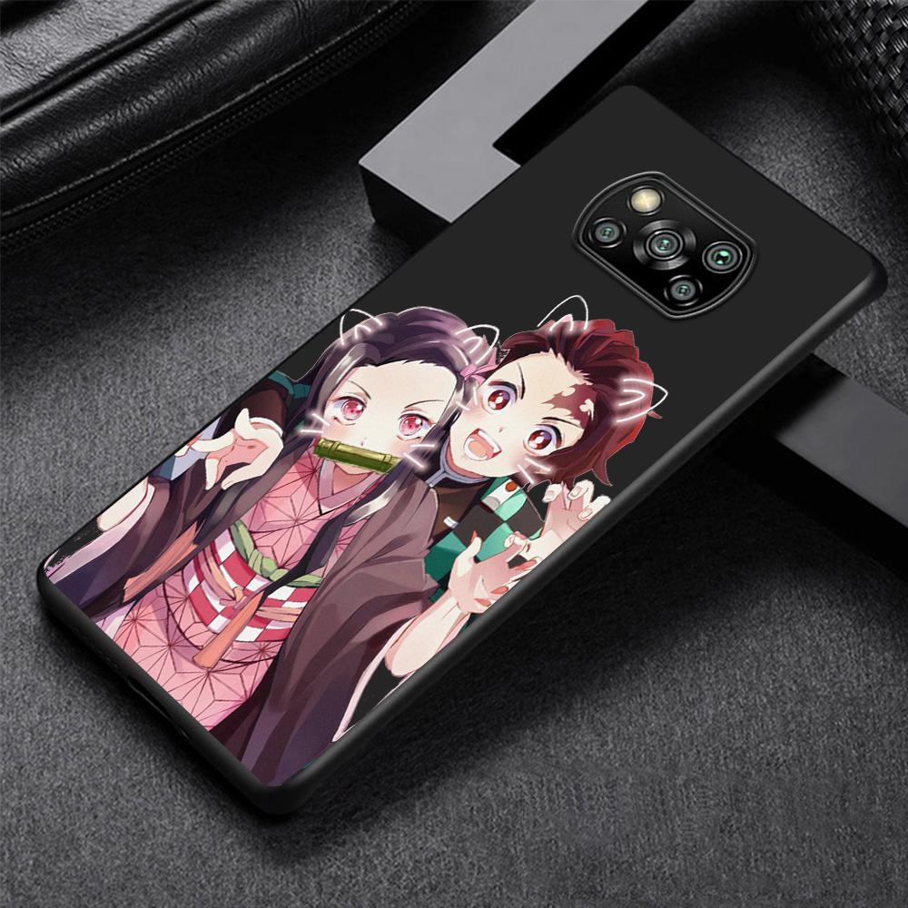Anime Kreslený Pouzdro na Telefon Demon Blade pro Xiaomi Poco X3 NFC M3 X4 Pocophone F1 M4 Pro F3 GT Měkké Silikonové Černé Kryt Shell