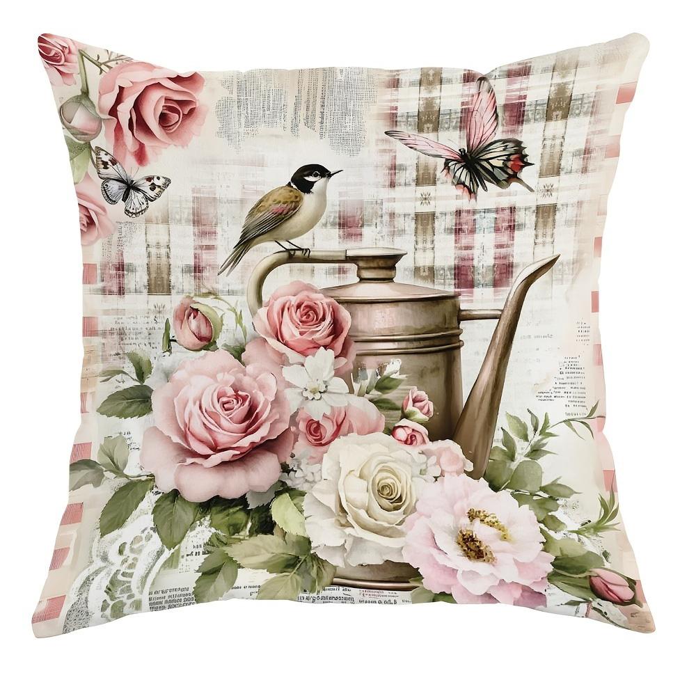 Charming Cottage - style Landscape PillowcasesLiving room sofa cushion cover,soft and comfortable,bedroom room decoration