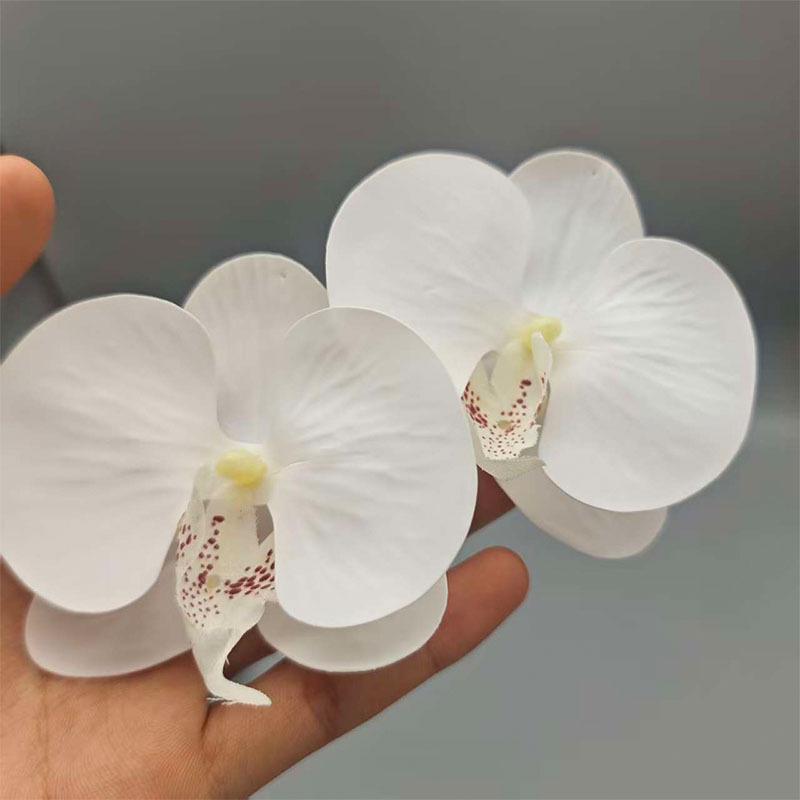 European-American Cross-Border Earrings: Women's Fashion 3D Butterfly Orchid Flower Head Jewelry, Exaggerated High-End Style