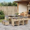VidaXL Garden Dining Set and Cushions 11 Pcs Mixed Beige 3277919