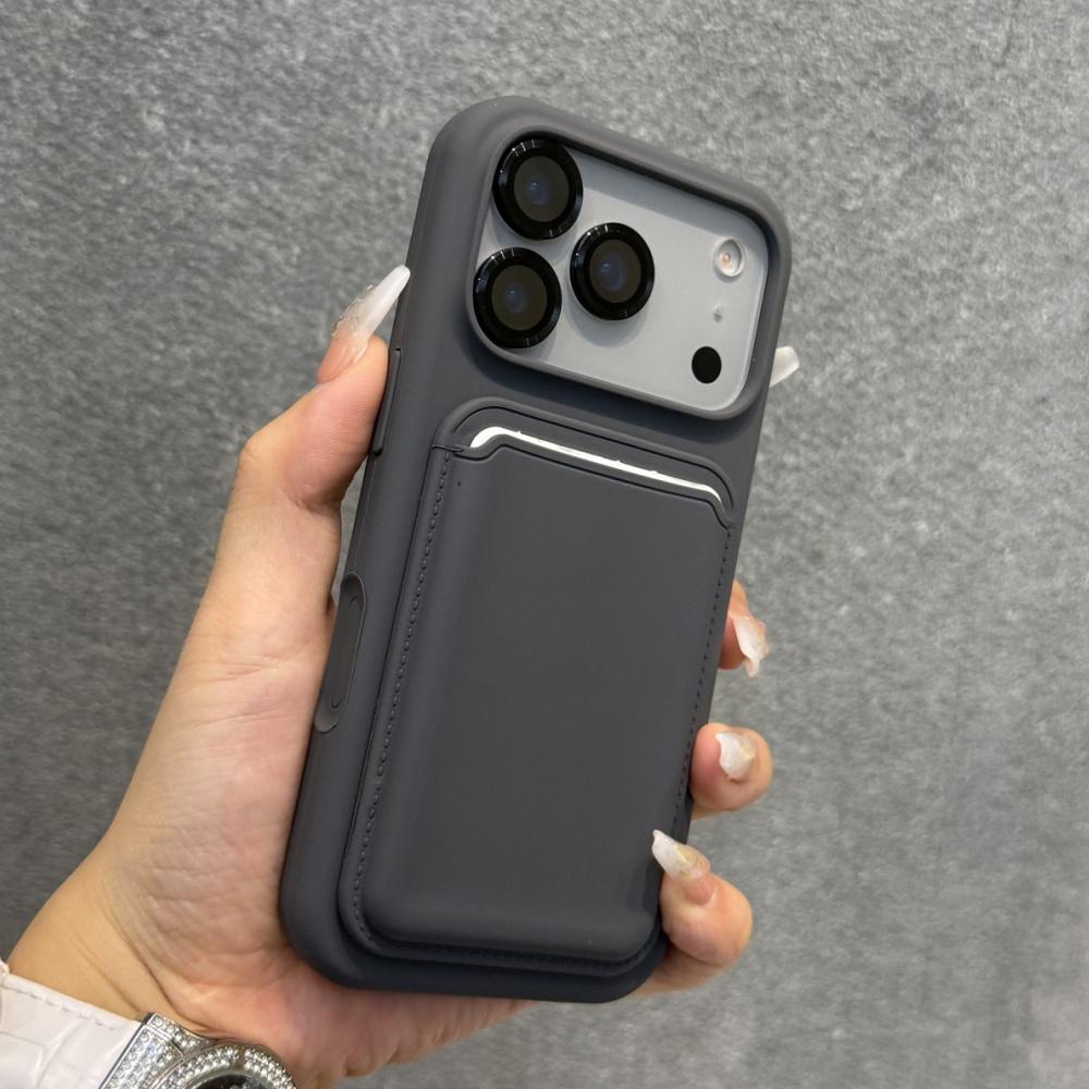 Flüssigsilikon Magnetisch Für Magsafe Geldbörse Steckplatz Halter Hülle Für iPhone 17 Air 16 15 14 13 12 11 Pro Max Weiche Stoßstange Abdeckung
