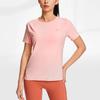 Li Ning Training Series Solid Color Round Neck Pullover Short Sleeve T-Shirt Women Tops Light-Cherry-Blossom-Pink ATSSA12-1
