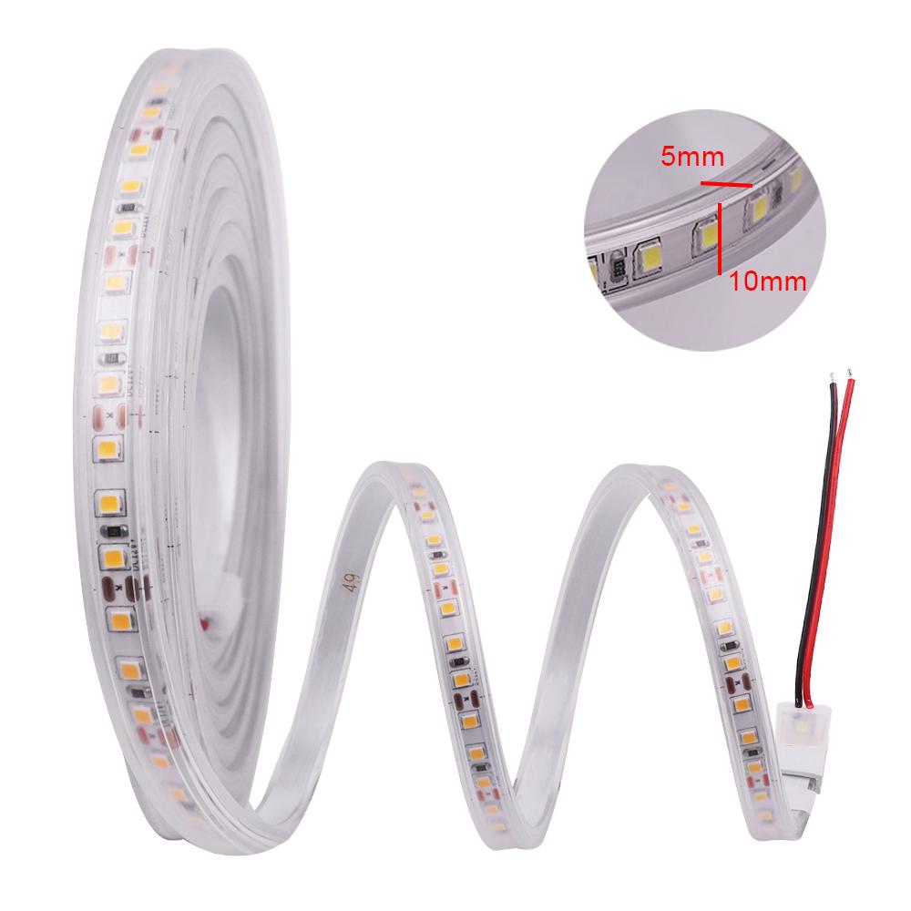 12V LED Lights Strip IP68 Waterproof SMD2835 120Leds/m LED Tape Flexible Ribbon White/Warm White 2PIN Wire LED Lights For Home