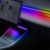 2 in 1 For Tesla Model 3 Y Car Ambient Lights USB APP Control Remote LED Interior Neon RGB Symphony Atmosphere Decorative Lamp