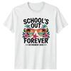 Schools Out Forever Womens T-Shirt Beach Retirement Gift For Her