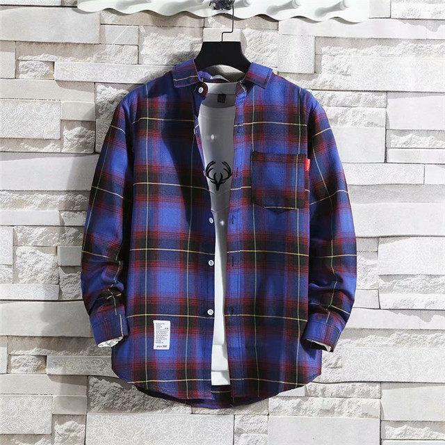 2024 Men's Plaid Velvet Warm Long Sleeve Shirt - Autumn/Winter Collection